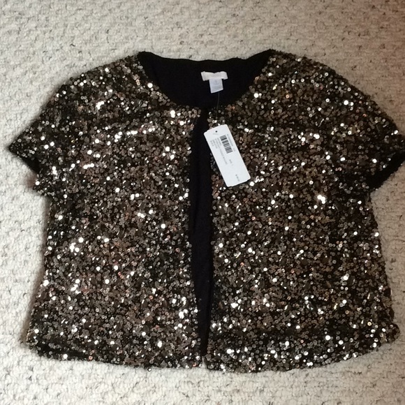 short sleeve sequin jacket
